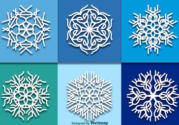 White snowflakes - бесплатный vector #337183